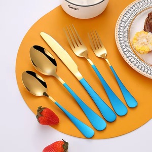 Vajilla de acero inoxidable personalizada de lujo moderna, cuchillo y tenedor para carne West 6 People de 24 piezas - Product Image 5