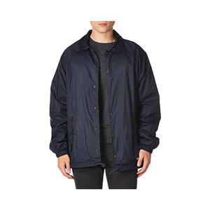 เสื้อโค้ชแขนยาวสีดำล้วนสำหรับผู้ชาย,แจ็คเก็ตโค้ชเสื้อแจ็คเก็ตมีกระดุมแนวแฟชั่นสั่งได้ตามต้องการ - Product Image 4