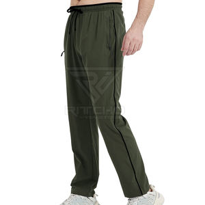Design unique nouveauté pantalon décontracté à taille élastique pour hommes taille personnalisée pantalon 100% coton respirant à séchage rapide prix de gros - Product Image 3