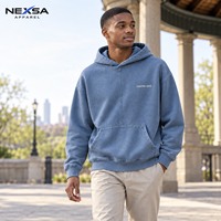 Sweat à capuche oversize délavé pour homme, coupe épaules tombantes, personnalisable avec logo, vente en gros pour streetwear décontracté