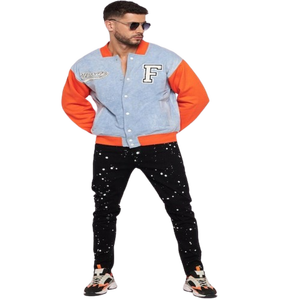 เสื้อแจ็กเก็ตเบสบอลสไตล์วินเทจสำหรับผู้ชายเสื้อเบสบอลลำลองสไตล์สตรีทสั่งทำโลโก้ได้ตามต้องการ - Product Image 6