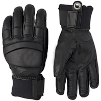Gants de ski imperméables en cuir de vachette pour hommes, avec fermeture éclair intégrale, sangle de poignet réglable, pour snowboard et hiver