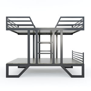 Cama SFGN019-Ging Tng UMA de Estilo Industrial, Madera Maciza con Estructura de Madera de Caucho, Fácil de Montar - Product Image 4
