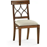 Chaise d'appoint (lot de 2) |   Dossier sculptural incurvé |   Design intemporel au patrimoine authentique dans un ton noyer chaud