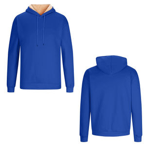 เสื้อฮู้ดผ้าฟลีซแบบปกติ 100% ผ้าฝ้ายบุด้านใน เสื้อฮู้ดผู้ชายทันสมัย เสื้อสเวตเชิ้ตเปล่าสุดหรู - Product Image 6