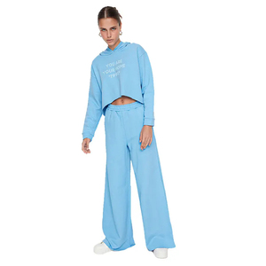 Haute qualité femmes hiver Gym Jogger pantalons de survêtement décontracté plat avant coupe régulière respirant - Product Image 2