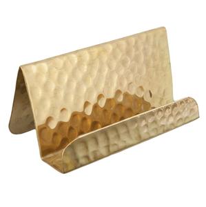 Porta Tarjetas de Visita y Exhibidor de Alta Gama, Cajas para Pañuelos, Accesorio de Escritorio Personalizable de Latón con Acabado Dorado Cepillado - Product Image 5
