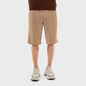 Pantalones Cortos Casuales Beige para Hombre, de Primera Calidad, con Logotipo Personalizado, Cintura Elástica, Ajuste Relajado, Ligeros, Elásticos, Cómodos, para Uso en Exteriores - Product Image 1