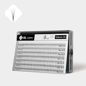 Pestañas Postizas 3D de Volumen, 0.07mm de Grosor, Pelo Sintético, Material PBT y Fibra, Longitud 10mm - Product Image 1