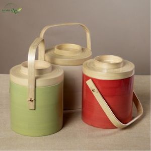 Juego de Recipientes de Bambú Ecológicos - Almacenamiento Hecho a Mano con Asa - Product Image 3