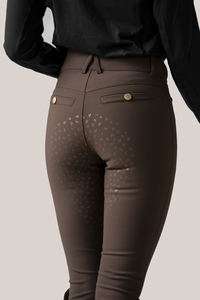 Leggings équestres taille haute pour femmes, Design personnalisé avec Logo, culotte antidérapante en Silicone, Jodhpurs, équitation - Product Image 4