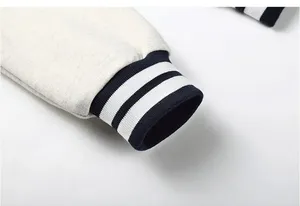 Venta al por mayor de ropa personalizada para hombres chaquetas universitarias Casual chaqueta deportiva Lisa barata de color sólido para hombres - Product Image 4