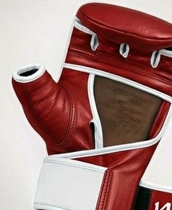 Gants de boxe demi-doigts en cuir PU pour entraînement et sparring MMA Muay Thai Kickboxing KLTW INT'L KL-MMA-001 - Product Image 4