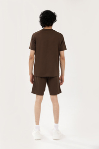 Ensemble été pour homme, jersey en coton 100% lourd 350GSM, respirant, surdimensionné, épaules tombantes, style hip-hop, t-shirt et short - Product Image 5
