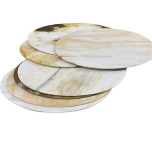 Posavasos de bebida de cuerno de búfalo Natural de alta calidad, cuerno rústico cuadrado, elegancia auténtica - Product Image 2