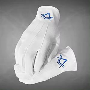 Gants maçonniques pour l'église gants maçonniques gants maçonniques 100% coton matériaux doux et beaux matériaux durables - Product Image 3