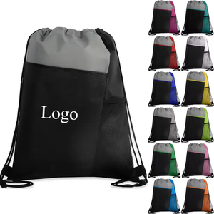 Bolsa deportiva con cordón ecológica, bolsa de gimnasio de nailon impermeable ligera para viajes, fitness, yoga, escuela y más - Product Image 6