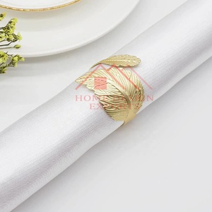 Meilleure qualité métal Antique or rond de serviette pour centres de table de salon meilleur vendeur rond de serviette décor de mariage vente chaude - Product Image 3