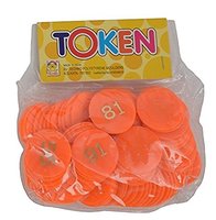 Jeton numérique/jetons de monnaie pour jeux de société et autres utilisations Forme ronde Plastique 1 à 100 Jeton numérique Pièces de monnaie sans trous