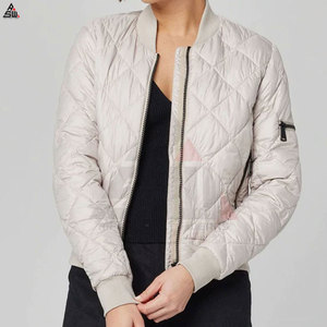 Chaqueta Bomber Deportiva de Lona para Hombre, Diseño Nuevo, Venta al Por Mayor, Personalizable, 100% Algodón Blanco, Transpirable, Cuello Alto, Invierno - Product Image 4