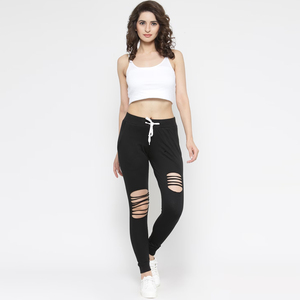 Nueva ropa de calle de otoño Jogger de alta calidad, peso ligero, logotipo personalizado, Impresión de mujeres, Joggers desgastados - Product Image 5