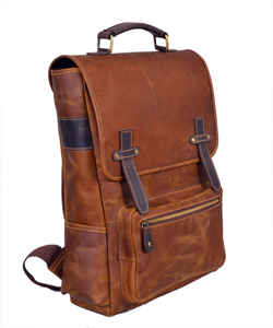 Custom Business Travel Genuine <b>Leather</b> <b>Backpack</b> Available At Competitive Price From India - Product Image 3
