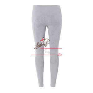 Women’s Premium Equestrian Riding <b>Leggings</b> High Waist Silicone Full Seat & Knee Grip Breathable Stretch Horse Riding Breeches - Product Image 6