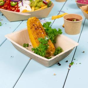 Bol rectangulaire en feuille de palmier compostable Plat de service écologique de qualité supérieure pour les événements zéro déchet et les repas de tous les jours - Product Image 4
