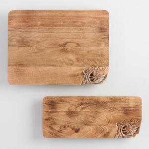 Tabla de cortar y cortar de madera de mango de último diseño, forma rectangular con mango, acabado personalizado para utensilios de cocina - Product Image 2