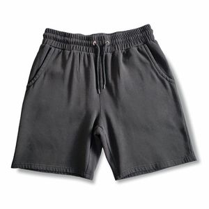 กางเกงขาสั้นผู้ชายผ้าฝ้าย100% เอวยางยืดดีไซน์ล่าสุดย้อมสีเรียบ - Product Image 1