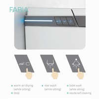 FABIA WC intelligent mural noir en céramique, certifié CE, avec bidet électrique intégré, vente en gros, articles sanitaires de Foshan