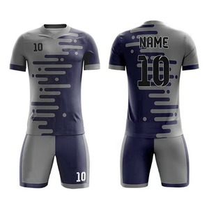 Conjunto de camiseta de fútbol de poliéster 100% con logotipo personalizado, uniformes de entrenamiento de secado rápido para equipos de clubes, tecnología de sublimación - Product Image 1