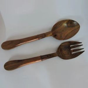 Cuchara y tenedor de diseño moderno real, espejo dorado, pulido, con cable, plegable, como mango de jaula, cuchara y tenedor de acero inoxidable, juego para servir - Product Image 5