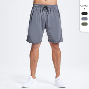 Pantalones cortos informales de verano de alta calidad para hombre, diseño de malla transpirable, logotipo holgado, estampado, suave, para correr, Fitness, liso, teñido, sólido - Product Image 2