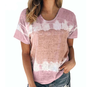 Camisetas de mujer Camiseta de algodón liso en blanco para mujer para impresión personalizada Camiseta de manga corta transpirable con cuello redondo para mujer - Product Image 3