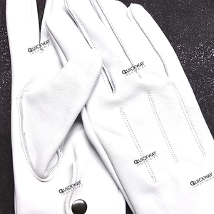 Guantes de Gala para Guardia de Honor, Guantes Formales de Cuero Blanco para Hombre, para Ceremonias y Uso Diario, Forrados de Nailon Transpirable - Product Image 1