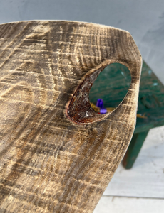 Planche à découper en bois d'acacia Large 17X13 Rectangle avec poignée pour viande fromage légumes pain charcuterie - Product Image 4