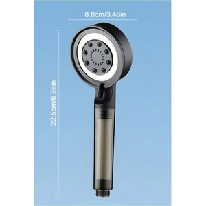 ฝักบัวอาบน้ำเทอร์โบเจ็ท 5 ฟังก์ชั่น สีดำ ประหยัดน้ำ พร้อมระบบกรอง - Product Image 1
