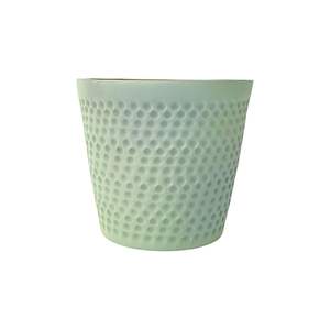 Vase décoratif géométrique vert sauge de luxe, style vintage, pot à fleurs en métal, art abstrait, ornement de table pour salon moderne - Product Image 6