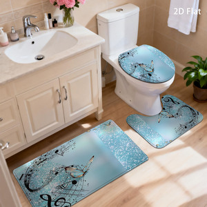 Custom Printed Bath <b>Mat</b> <b>Bathroom</b> Rug <b>Set</b> for <b>Bathroom</b> Non-Slip Shower Curtain Bath <b>Mat</b> - Product Image 3