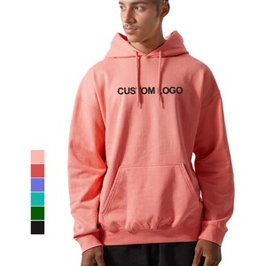 100% algodón French Terry Pullover Hoodies Classic Fit Liso Sudaderas con logotipo bordado personalizado en el frente Directo de fábrica - Product Image 3