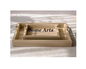 Bandeja de Servicio Cuadrada de Acero Inoxidable Color Plata de la Más Alta Calidad para Té y Café en Venta - Product Image 3