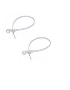Gran oferta, bridas para cables de nailon blanco, cremallera con anillo, bridas para cables de plástico multifuncionales autoblocantes de 4mm, 110mm de longitud, libre de halógenos - Product Image 2