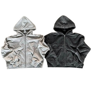 Sudadera con Capucha de Forro Polar con Pedrería Personalizada de Alta Calidad para Hombre, Diseño Moderno para Invierno - Product Image 1