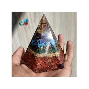 批发水晶能量七脉轮金字塔水晶石来自印度orgone七脉轮金字塔超品质