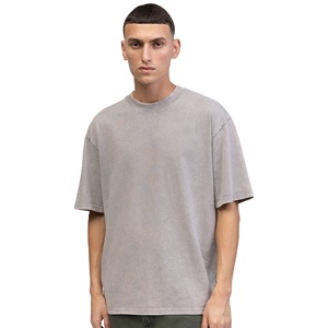 T-shirt tendance à épaules tombantes pour homme, coupe ample en coton, style streetwear décontracté, idéal pour l'été, design personnalisé, fabrication OEM, marque privée, livraison rapide - Product Image 1