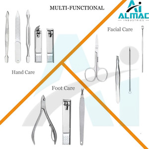 ALMAC Ensemble de manucure 12 pièces de haute qualité, très beau cadeau, outil de soin des ongles en acier inoxydable, coupe-ongles, kit de toilettage - Product Image 2