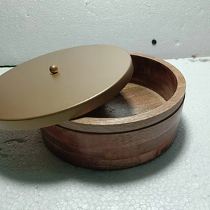 Juego de Tazones de Madera Esmaltados Hechos a Mano de Lujo, Piezas Decorativas Artísticas para Cestas de Regalo, Comedor, Aptos para Lavavajillas y Ecológicos - Product Image 1