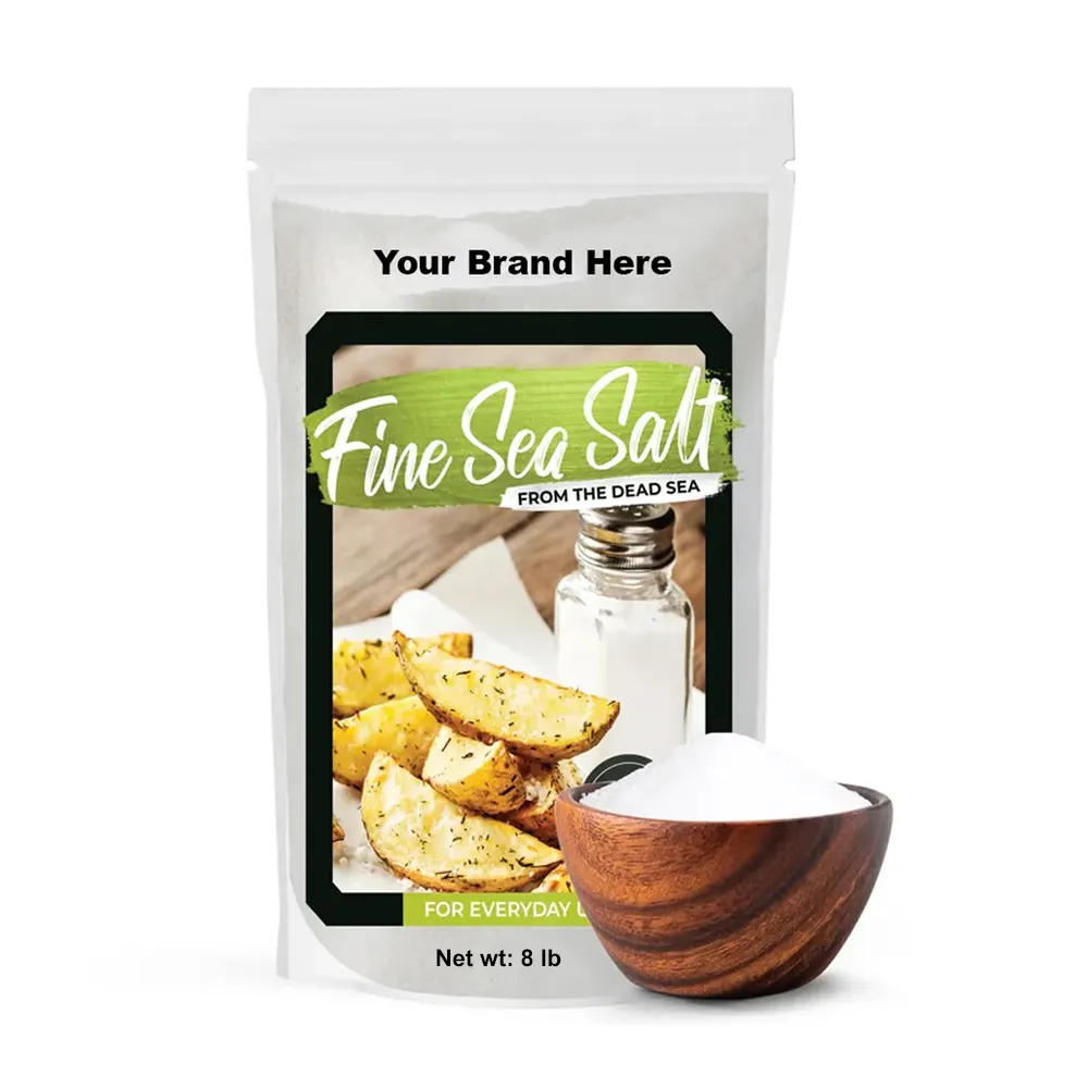 Private Label Fine Table Salt 8lb Essential Kitchen Staple Made in USA Small Batch Production