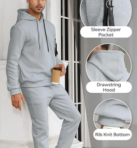 Conjunto de dos piezas de chándal y pantalones de chándal de nailon con cremallera y solapa con logotipo personalizado OEM para hombre - Product Image 5